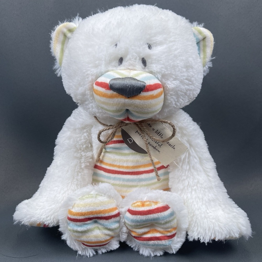 Demdaco‎ Plush Teddy Bear Lift The Spirit Handcrafted Rainbow Miracle Baby New